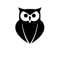 Owl Silhouette Vector Logo