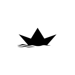 Paper Boat Vector Logo