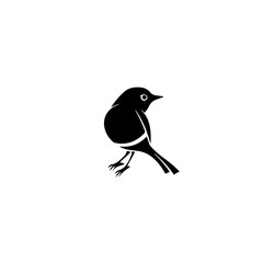 Small Robin Bird Vector Logo