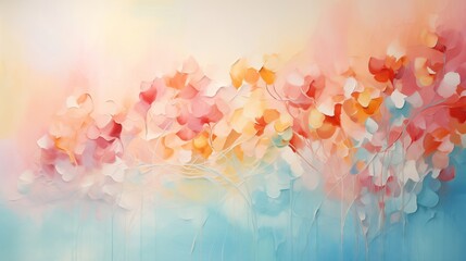 Abstract flowers pastel background