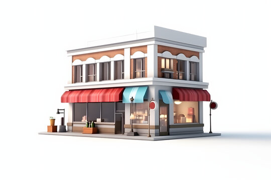 3d rendering Furniture Store building