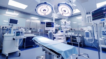 Advanced Equipment and medical devices in modern operating room