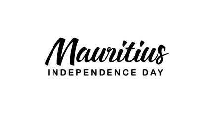 Mauritius Independence Day Text Animation. Great for Mauritius Independence Day Celebrations with transparent background, for banner, social media feed wallpaper stories - Powered by Adobe