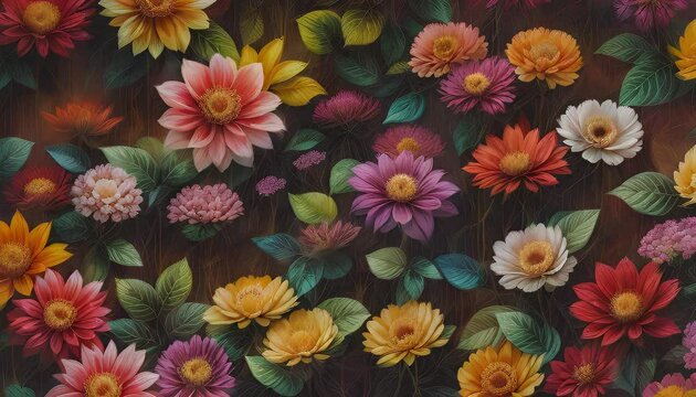 Background with abstract floral patterns.