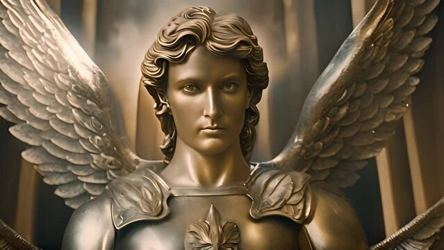 St Michael Angel Statue Generative AI