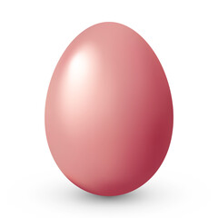 Realistic red Easter Egg isolated on transparent background. Vector illustration