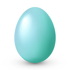 Realistic blue Easter Egg isolated on transparent background. Vector illustration