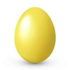 Realistic yellow Easter Egg isolated on transparent background. Vector illustration
