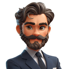 Homem de negócios avatar 3d cartoon