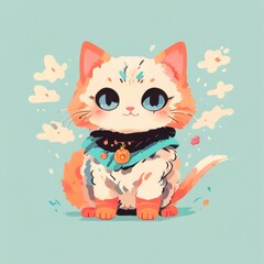 color pop art of cat