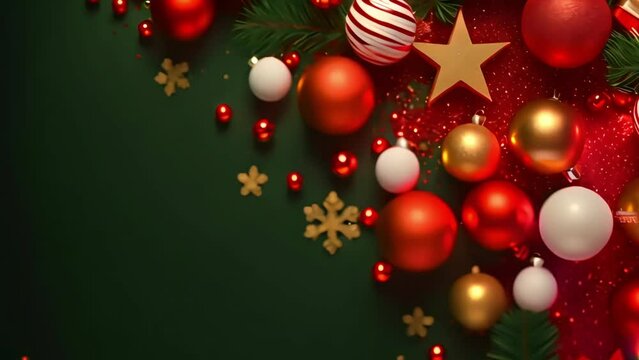 Christmas decoration background Footage 4k