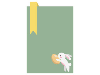 Easter Eggs Ribbon Frame Background