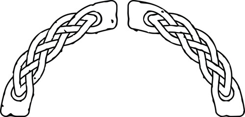 Grunge Celtic Knot Border Arch