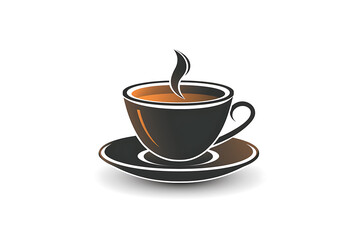 Obraz premium coffee cup icon or poster for coffee shop design 