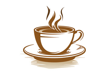 Obraz premium coffee cup icon or poster for coffee shop design 