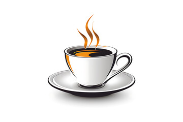 Obraz premium coffee cup icon or poster for coffee shop design 