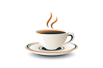 Obraz premium coffee cup icon or poster for coffee shop design 