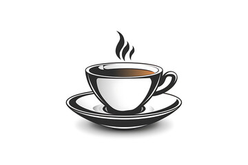Obraz premium coffee cup icon or poster for coffee shop design 