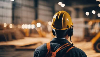 view of man with construction scene image background
