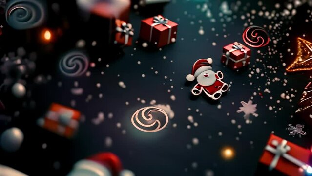 Christmas decoration background Footage 4k