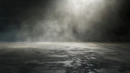 Fototapeten Texture dark concrete floor with mist or fog © André Troiano