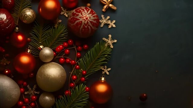 Christmas decoration background Footage 4k