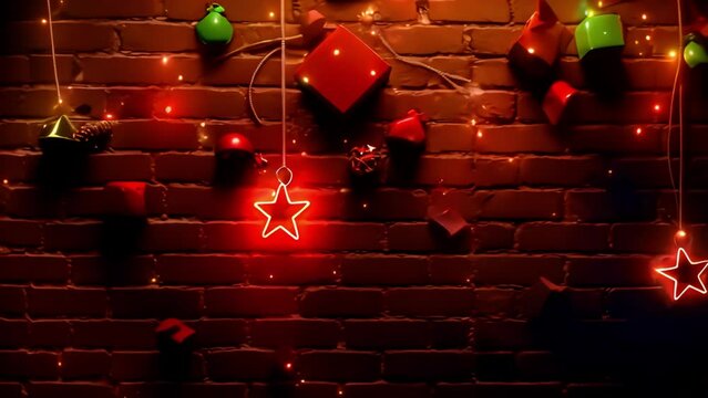 Christmas decoration background Footage 4k