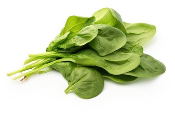 Spinach, vegetable , white background.