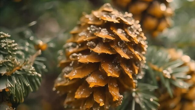 pine cones Footage 4k