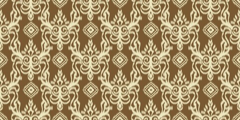 Ikat Flower Pattern Ethnic Geometric native tribal boho motif aztec textile fabric carpet mandalas African