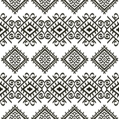 Ikat Flower Pattern Ethnic Geometric native tribal boho motif aztec textile fabric carpet mandalas African