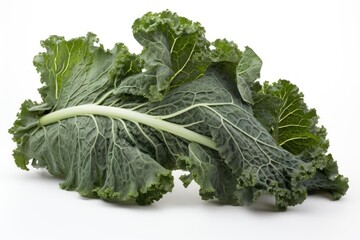 Kale, vegetable , white background.