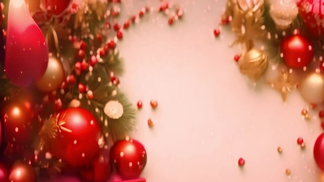 Christmas decoration background Footage 4k
