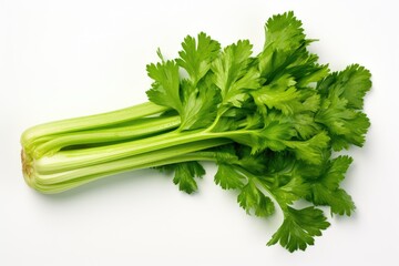 Celery, vegetable , white background.