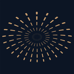 Sunburst vintage collection. Golden sun rays. Hand-drawn bursting sun, light rays. Logotype or lettering design element. Retro sunburst design. Sunburst best quality. Vector illustration