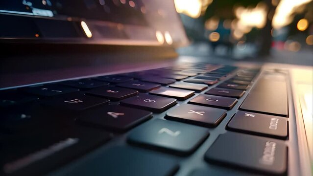 cinematic laptop keyboard Footage 4k