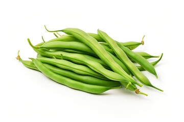 Green beans, vegetable , white background.