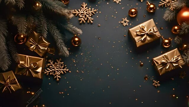 Christmas decoration background Footage 4k