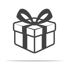 Gift box outline icon transparent vector isolated - 750284026