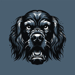 Fototapeta premium black and white dog