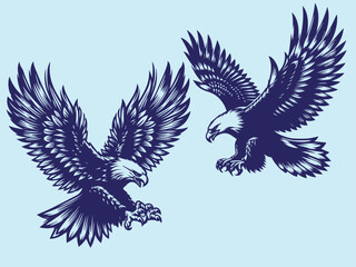 eagle with wings