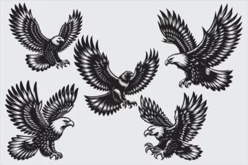 Fotobehang heraldic eagle wings © creativediastudio