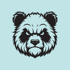 angry panda vector