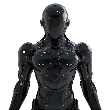 Robot Standing in Front of White Background