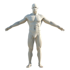 White Man Standing With Outstretched Arms