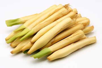 Bamboo shoots, vegetable , white background.