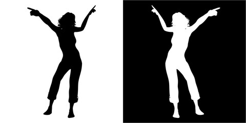 silhouette of a woman dance