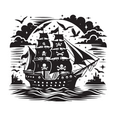 Fototapeta premium ship on the sea