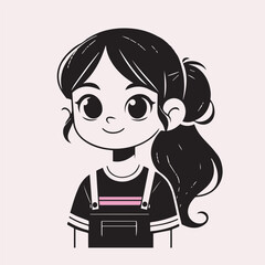 child with long hair