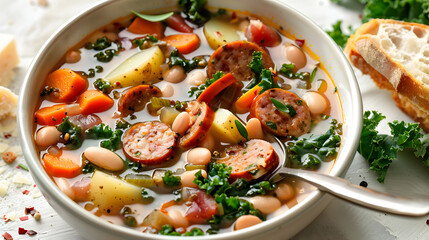Delicious Sausage and Bean Soup